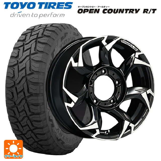 スズキ ジムニー(64系)用 215/70R16 100Q トーヨー オープンカントリー RT ブラックレター ヴァルド ボルサリノ SUV V11-C SUV ブラック/ポリッシュ 新品サマータイヤホイール 5本セット