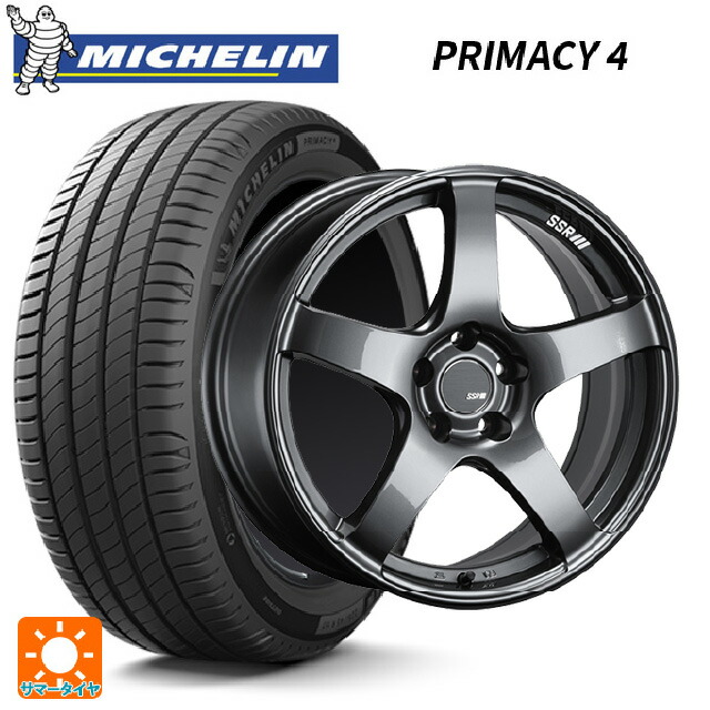 225/65R17 102H ミシュラン 正規品 プライマシー4 タナベ SSR GT V01 グラファイトガンメタ 17-7J 国産車用 サマータイヤホイール4本セット