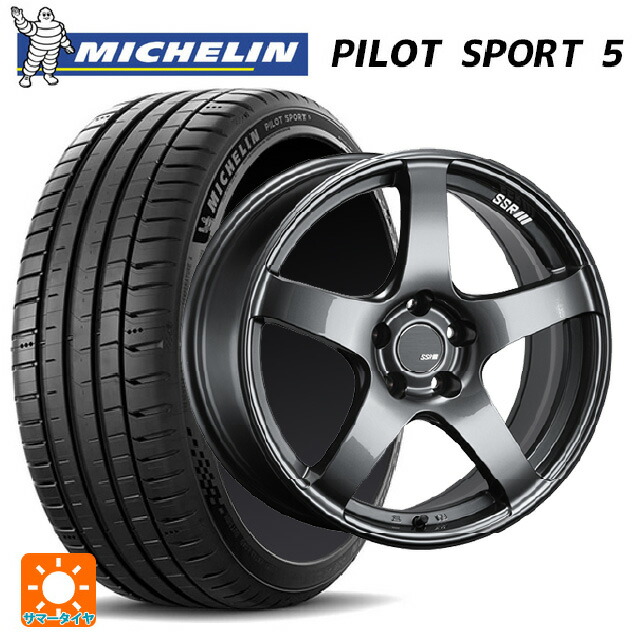 2024年製 225/40R19 93Y XL ミシュラン 正規品 パイロットスポーツ5 # タナベ SSR GT V01 グラファイトガンメタ 19-8.5J 国産車用 サマータイヤホイール4本セット
