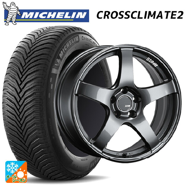 225/55R19 99V ミシュラン クロスクライメイト2 SUV 正規品 タナベ SSR GT V01 グラファイトガンメタ 19-8.5J 国産車用 オールシーズンタイヤホイール4本セット|タイヤホイール専門店コニシタイヤ
