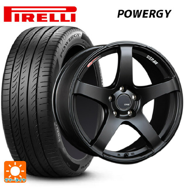 2023年製 225/65R17 102H ピレリ パワジー 正規品 # タナベ SSR GT V01 フラットブラック/レッドライン 17-7J 国産車用 サマータイヤホイール4本セット|タイヤホイール専門店コニシタイヤ