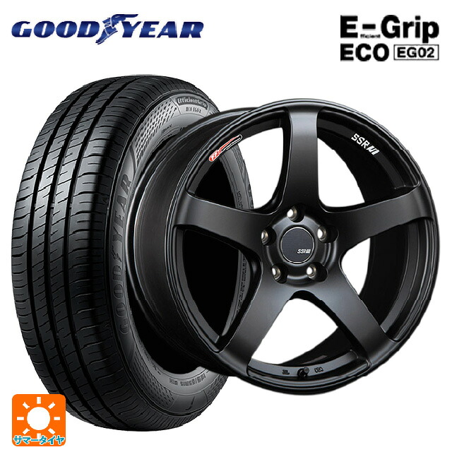 215/50R17 91V グッドイヤー エフィシェントグリップ エコ EG02 タナベ SSR GT V01 フラットブラック/レッドライン 17-7J 国産車用 サマータイヤホイール4本セット 102,750円