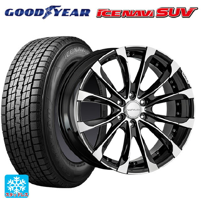 トヨタ ランドクルーザー300(300系)用 265/50R22 112Q グッドイヤー アイスナビ SUV # ヴァルド ジャレット J11C 1/6 1/5 ブラック/ポリッシュ 新品スタッドレスタイヤホイール 4本セット|タイヤホイール専門店コニシタイヤ