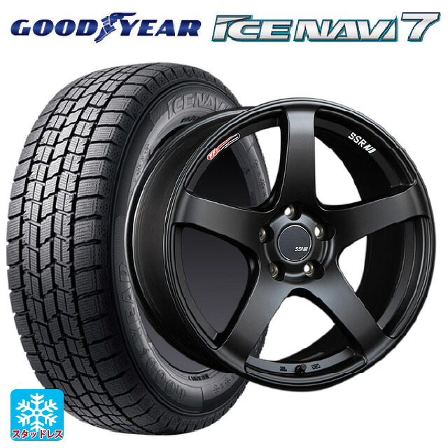 235/50R18 97Q グッドイヤー アイスナビ7(数量限定) # タナベ SSR GT V01 フラットブラック/レッドライン 18-8.5J 国産車用 スタッドレスタイヤホイール4本セット｜タイヤホイール専門店コニシタイヤ