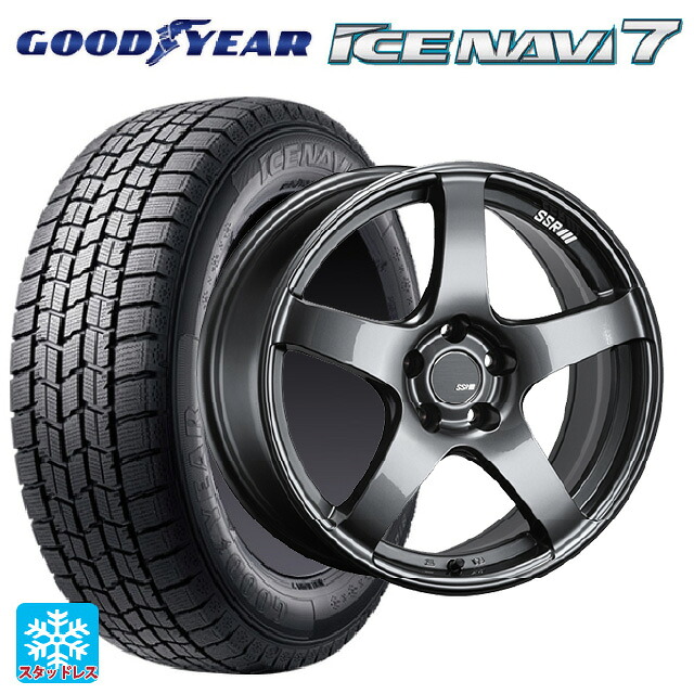 2024年製 235/50R18 97Q グッドイヤー アイスナビ7(数量限定) # タナベ SSR GT V01 グラファイトガンメタ 18-7.5J 国産車用 スタッドレスタイヤホイール4本セット 134,050円