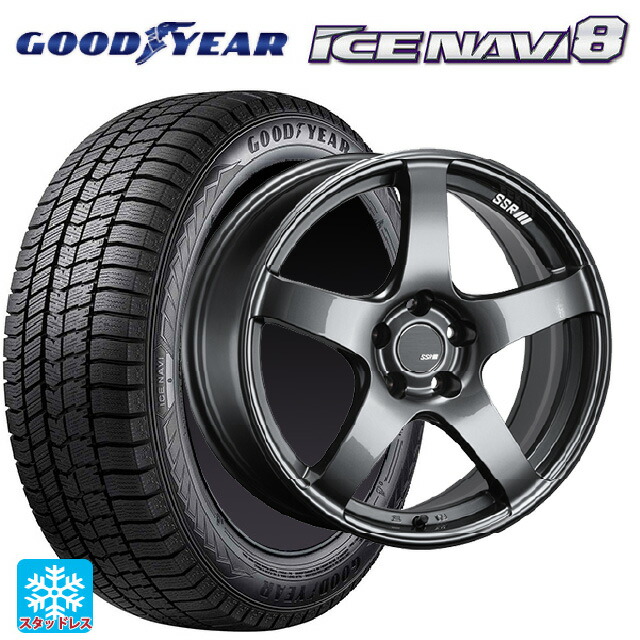 245/40R18 93Q グッドイヤー アイスナビ8 # タナベ SSR GT V01 グラファイトガンメタ 18-8J 国産車用 スタッドレスタイヤホイール4本セット|タイヤホイール専門店コニシタイヤ