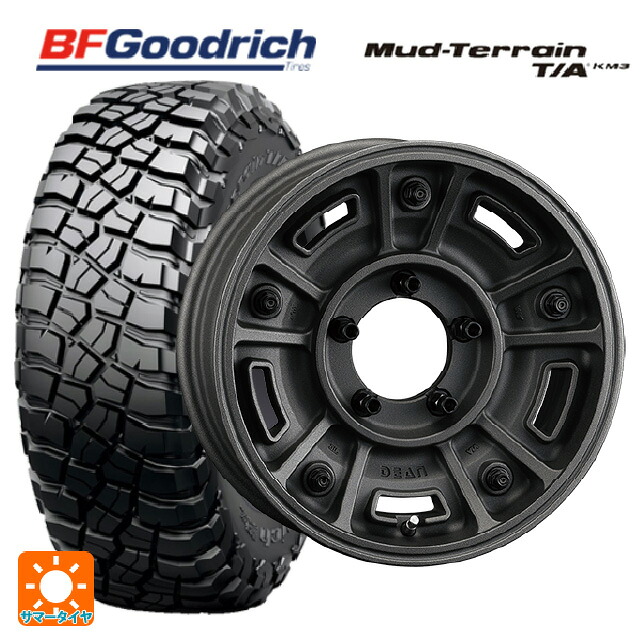 トヨタ ランドクルーザー70(GDJ76W)用 265/70R16 121/118Q XL BFグッドリッチ マッドテレーン TA KM3 ブラックレター 正規品 クリムソン ディーン BJ メキシカン ショットチャコールブラック 新品サマータイヤホイール 5本セット