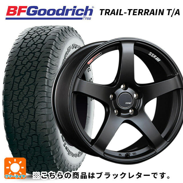 225/60R18 100H BFグッドリッチ トレイルテレーン T/A ブラックレター 正規品 タナベ SSR GT V01 フラットブラック/レッドライン 18-8.5J 国産車用 サマータイヤホイール4本セット