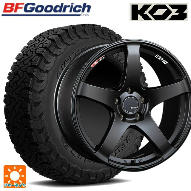 225/65R17 107/103S BFグッドリッチ オールテレーン TA KO3 ブラックレター 正規品 タナベ SSR GT V01 フラットブラック/レッドライン 17-7J 国産車用 サマータイヤホイール4本セット