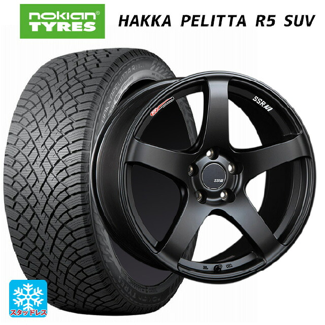 225/65R17 106R XL ノキアン ハッカペリッタR5 SUV タナベ SSR GT V01 フラットブラック/レッドライン 17-7J 国産車用 スタッドレスタイヤホイール4本セット