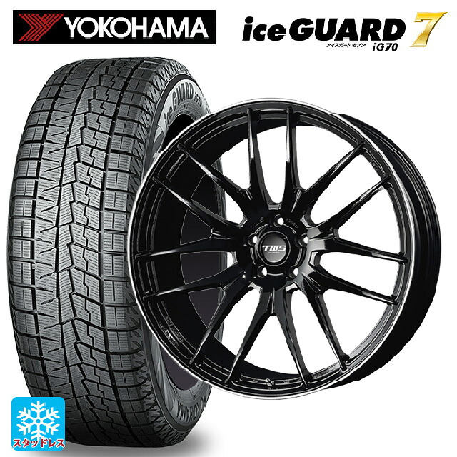 レクサス NX(20系)用 245/40R21 100Q ヨコハマ アイスガード7(IG70) # ティーダブルエス エックスフォーエルデザインSUV GB/F 新品スタッドレスタイヤホイール 4本セット