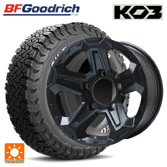 在庫有 トヨタ ランドクルーザー70(GDJ76W)用 265/70R16 117/114S BFグッドリッチ オールテレーン TA KO3 ホワイトレター 正規品 # プレミックス エステラ L70 マットブラック 新品サマータイヤホイール 5本セット|タイヤホイール専門店コニシタイヤ