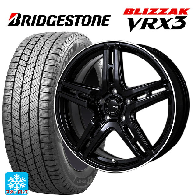 トヨタ bZ4X(11/15系)用 235/60R18 107Q XL ブリヂストン ブリザック VRX3 正規品 # ジャパン三陽 ジェーピースタイル R52 パールブラック/フランジカットポリッシュ 新品スタッドレスタイヤホイール 4本セット｜タイヤホイール専門店コニシタイヤ