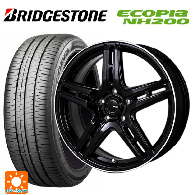 205/55R16 91V ブリヂストン エコピア NH200 正規品 ジャパン三陽 ジェーピースタイル R52 パールブラック/フランジカットポリッシュ 16-6.5J 国産車用 サマータイヤホイール4本セット 84,871円