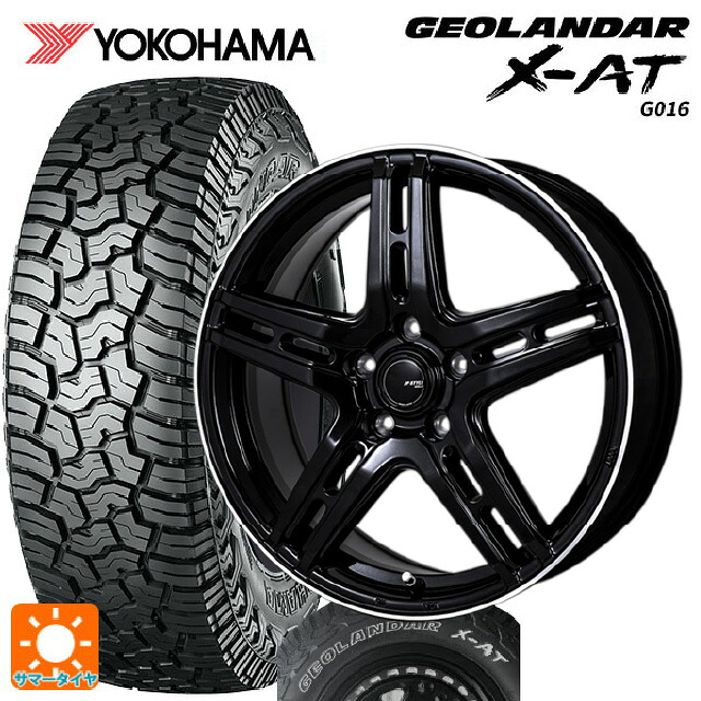 235/70R16 104/101Q ヨコハマ ジオランダー X-AT G016 ホワイトレター 正規品 ジャパン三陽 ジェーピースタイル R52 パールブラック/フランジカットポリッシュ 16-6.5J 国産車用 サマータイヤホイール4本セット