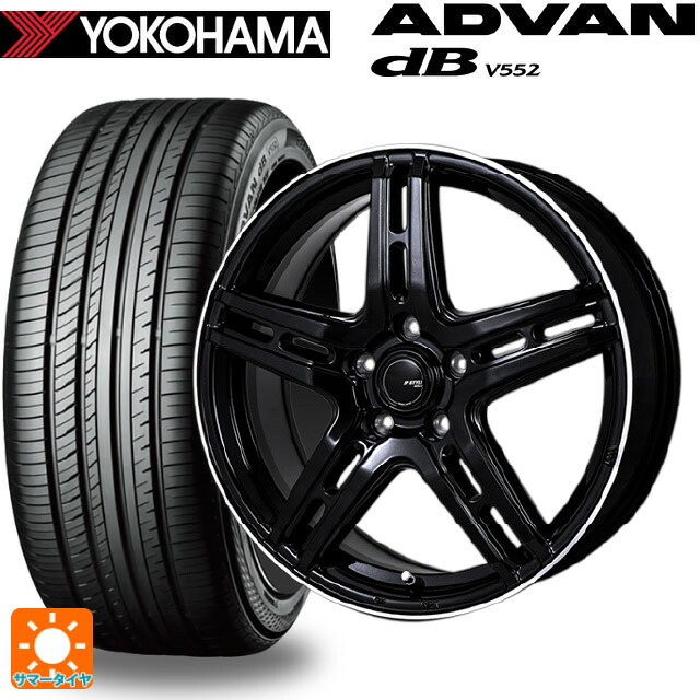 トヨタ bZ4X(11/15系)用 235/60R18 107W XL ヨコハマ アドバンデシベル V552 for SUV 正規品 ジャパン三陽 ジェーピースタイル R52 パールブラック/フランジカットポリッシュ 新品サマータイヤホイール 4本セット