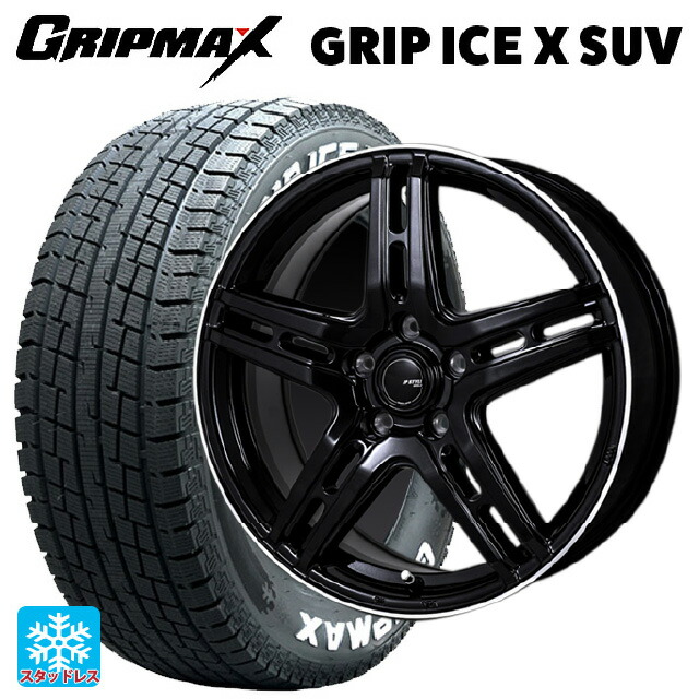 225/70R16 103Q グリップマックス グリップアイスX SUV ホワイトレター # ジャパン三陽 ジェーピースタイル R52 パールブラック/フランジカットポリッシュ 16-6.5J 国産車用 スタッドレスタイヤホイール4本セット|タイヤホイール専門店コニシタイヤ