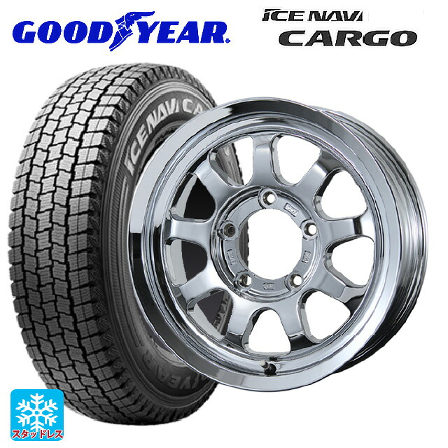 スズキ ジムニーシエラ(74系)用 195/80R15 103/101L グッドイヤー アイスナビ カーゴ トピー ブロウズ ロブナイン # Chrome 新品スタッドレスタイヤホイール 4本セット|タイヤホイール専門店コニシタイヤ