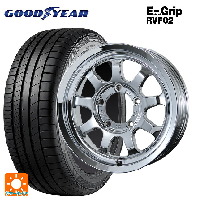 215/65R16 98H グッドイヤー エフィシェントグリップ RVF02 トピー ブロウズ ロブナイン Chrome 16-5.5J 国産車用 サマータイヤホイール4本セット|タイヤホイール専門店コニシタイヤ