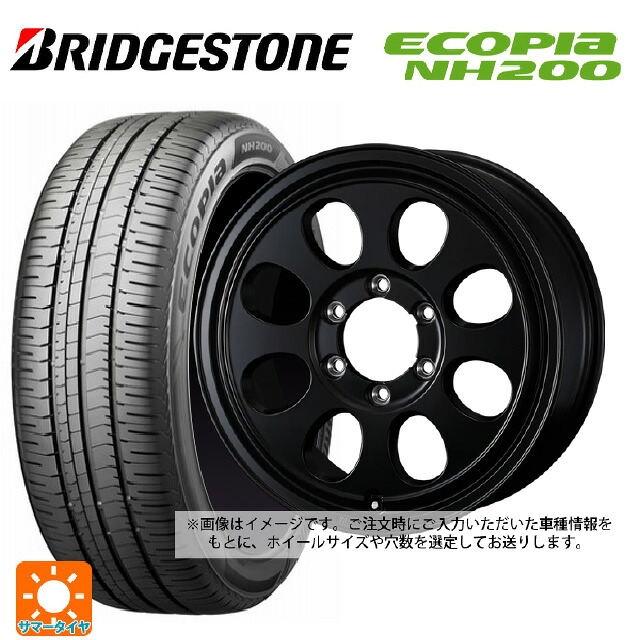 215/60R16 95H ブリヂストン エコピア NH200 正規品 ウェッズ ジムライン タイプ2 MBK 16-7J 国産車用 サマータイヤホイール4本セット