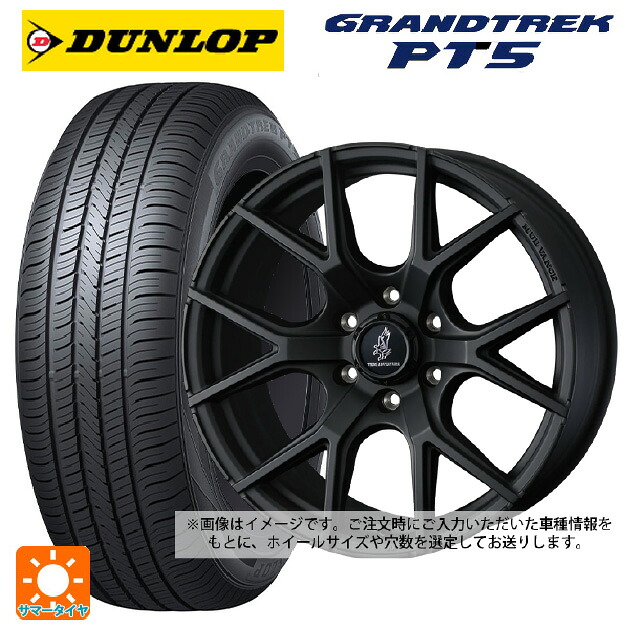 215/70R16 100H ダンロップ グラントレックPT5 ウェッズ マッドヴァンス SD FMBK 16-7J 国産車用 サマータイヤホイール4本セット
