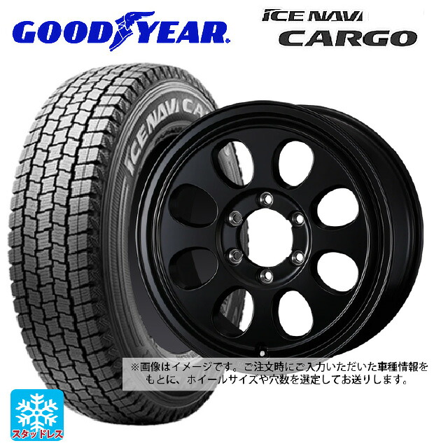 スズキ ジムニーシエラ(74系)用 195/80R15 107/105N グッドイヤー アイスナビ カーゴ # ウェッズ ジムライン タイプ2 MBK 新品スタッドレスタイヤホイール 4本セット