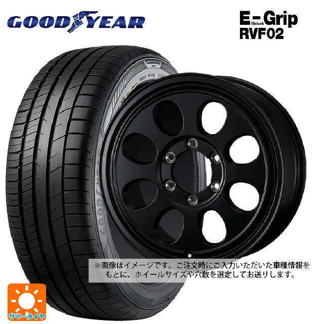 215/65R16 98H グッドイヤー エフィシェントグリップ RVF02 ウェッズ ジムライン タイプ2 MBK 16-7J 国産車用 サマータイヤホイール4本セット