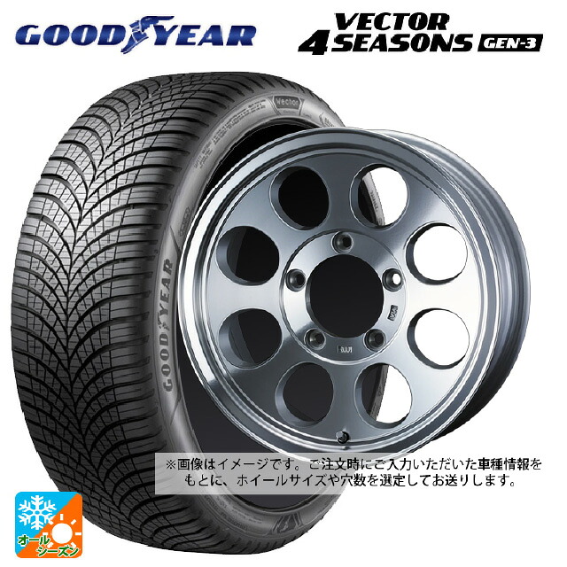 215/60R16 99V XL グッドイヤー ベクター4シーズンズ ジェン3 ウェッズ ジムライン タイプ2 POL 16-7J 国産車用 オールシーズンタイヤホイール4本セット