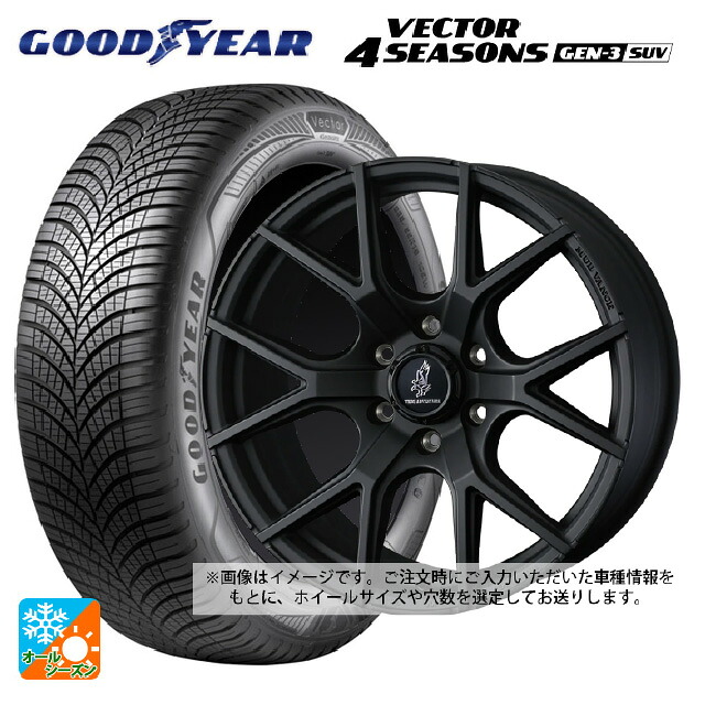 235/65R18 110V XL グッドイヤー ベクター4シーズンズ ジェン3 SUV ウェッズ マッドヴァンス SD FMBK 18-7.5J 国産車用 オールシーズンタイヤホイール4本セット