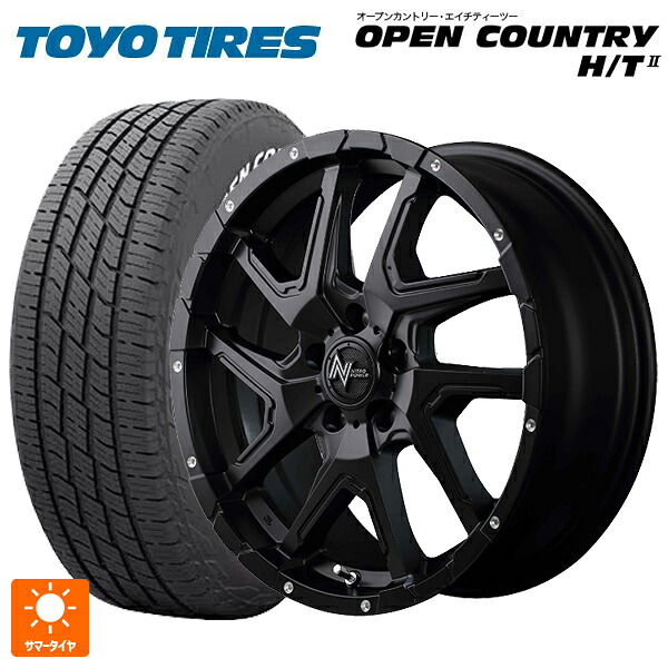 ミツビシ デリカD5(3DA系)用 225/60R18 100H トーヨー オープンカントリー HT2 ホワイトレター エムアイディー ナイトロパワーデリンジャー セミグロスブラック/フランジピアスドリルド 新品サマータイヤホイール 4本セット