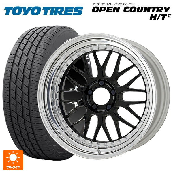 ミツビシ デリカD:5(3DA系)用 225/60R18 100H トーヨー オープンカントリー HT2 ホワイトレター ワーク マイスター M1 3ピース BLK 新品サマータイヤホイール 4本セット
