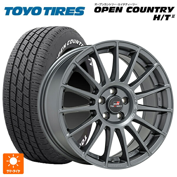 トヨタ ハリアー(80系)用 225/60R18 100H トーヨー オープンカントリー HT2 ホワイトレター オーゼット レーシング スーパーツーリズモ TGR-WRT ラリーグラファイト 新品サマータイヤホイール 4本セット