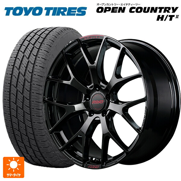 トヨタ ハリアー(80系)用 225/60R18 100H トーヨー オープンカントリー HT2 ホワイトレター レイズ ホムラ 2X7FT スペック-M B8J 新品サマータイヤホイール 4本セット