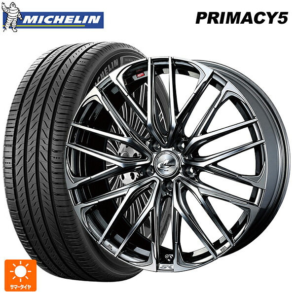 215/50R17 95W XL ミシュラン プライマシー5 正規品 ウェッズ レオニス SK BMCMC 17-7J 国産車用 サマータイヤホイール4本セット｜タイヤホイール専門店コニシタイヤ 133,135円