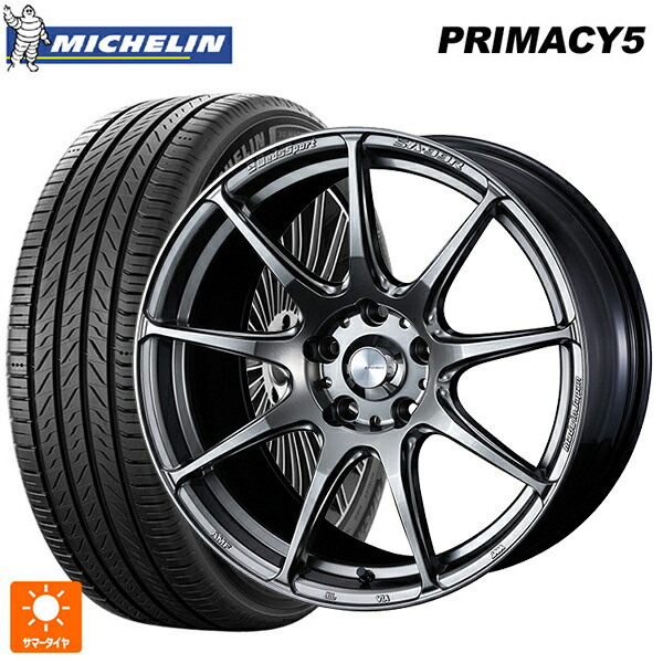 245/45R18 100W XL ミシュラン プライマシー5 正規品 ウェッズ ウェッズスポーツ SA99R PSB 18-8.5J 国産車用 サマータイヤホイール4本セット