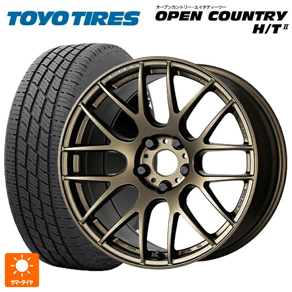 トヨタ ハリアー(80系)用 225/60R18 100H トーヨー オープンカントリー HT2 ホワイトレター ワーク エモーション M8R AHG 新品サマータイヤホイール 4本セット