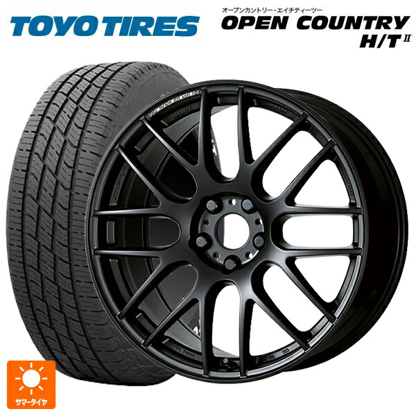 トヨタ ハリアー(80系)用 225/60R18 100H トーヨー オープンカントリー HT2 ホワイトレター ワーク エモーション M8R MBL 新品サマータイヤホイール 4本セット