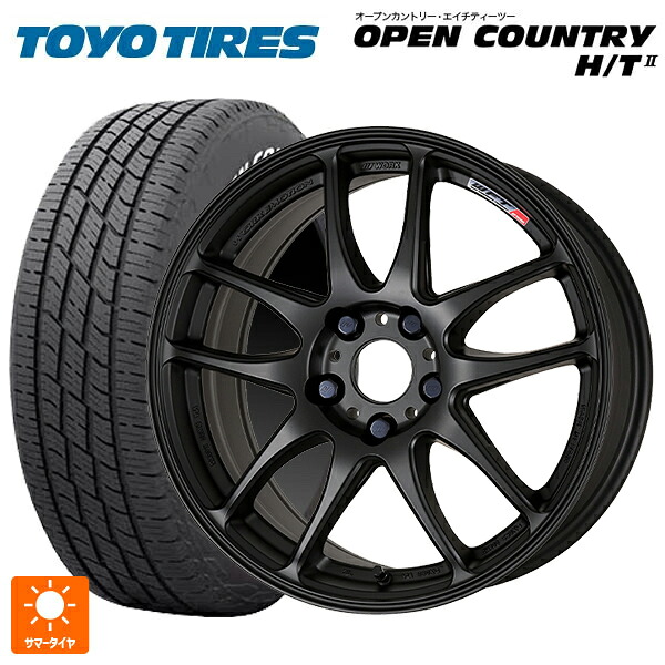 トヨタ ハリアー(80系)用 225/60R18 100H トーヨー オープンカントリー HT2 ホワイトレター ワーク エモーション CR極 MBL 新品サマータイヤホイール 4本セット