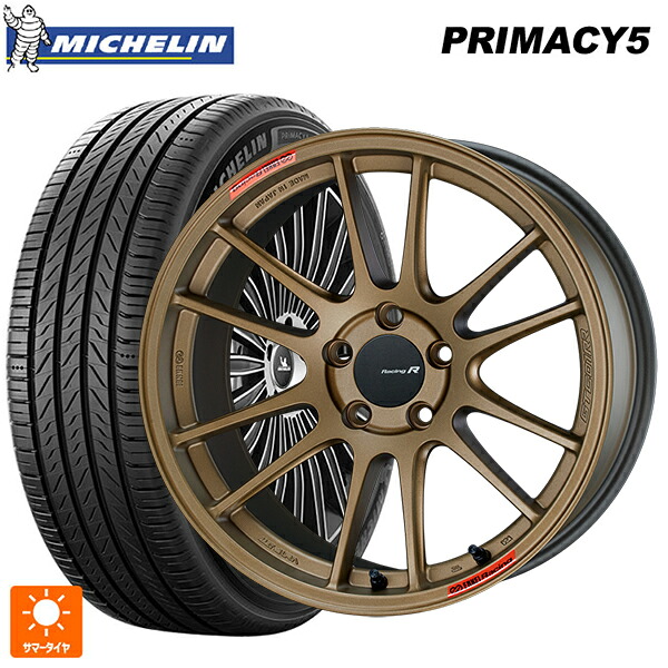 トヨタ ハリアー(80系)用 225/60R18 104V XL ミシュラン プライマシー5 正規品 エンケイ レーシングレボリューション GTC01RR チタニウムゴールド 新品サマータイヤホイール 4本セット｜タイヤホイール専門店コニシタイヤ
