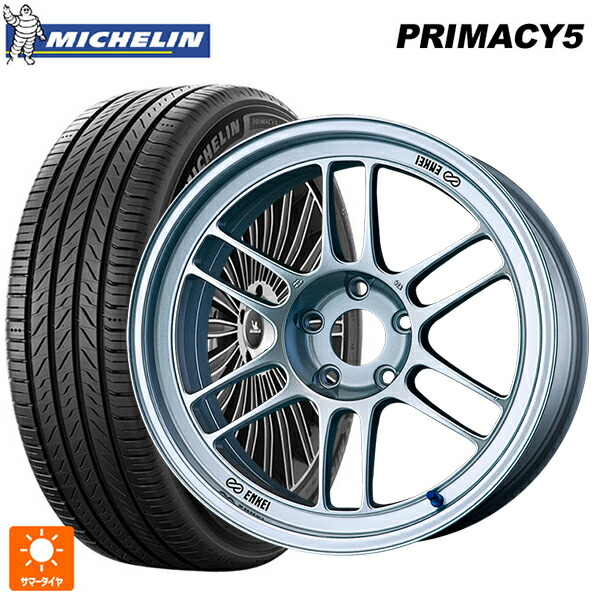 トヨタ カローラ スポーツ(210系)用 225/40R18 92Y XL ミシュラン プライマシー5 正規品 エンケイ レーシング RPF1 シルバー 新品サマータイヤホイール 4本セット