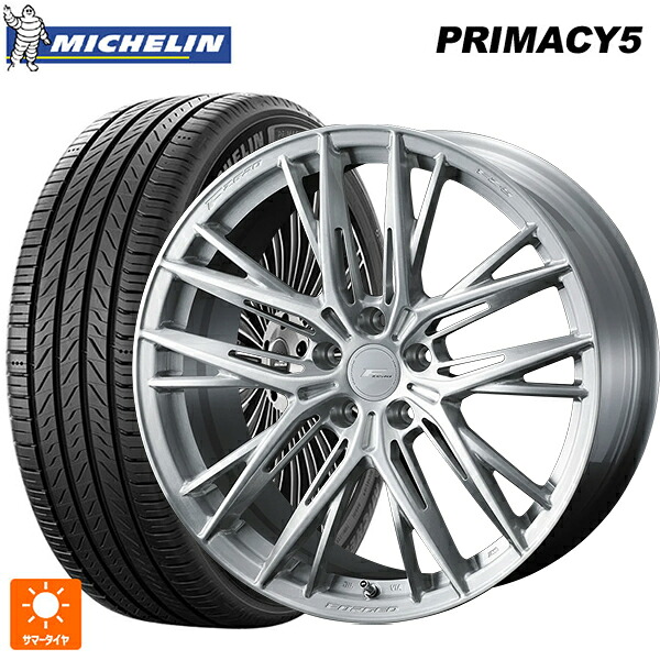 235/55R18 104W XL ミシュラン プライマシー5 正規品 ウェッズ エフゼロ FZ-5 BRUSHED 18-8J 国産車用 サマータイヤホイール4本セット