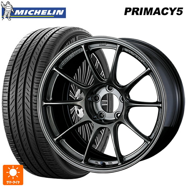 235/50R18 97W ミシュラン プライマシー5 正規品 ウェッズ ウェッズスポーツ TC105X EJ-TITAN 18-8J 国産車用 サマータイヤホイール4本セット