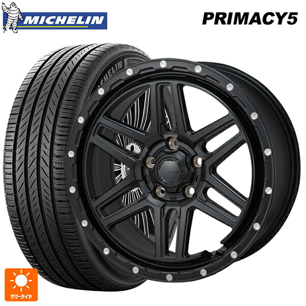 215/45R17 91W XL ミシュラン プライマシー5 正規品 ジャパン三陽 ハイブロック エルデ Satin Black/Milling 17-7.5J 国産車用 サマータイヤホイール4本セット|タイヤホイール専門店コニシタイヤ