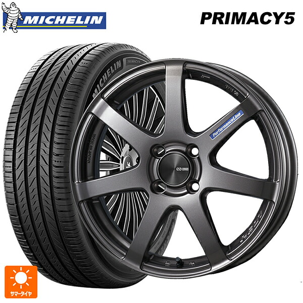 215/65R16 102V XL ミシュラン プライマシー5 正規品 エンケイ パフォーマンスライン PF07 DS 16-6.5J 国産車用 サマータイヤホイール4本セット