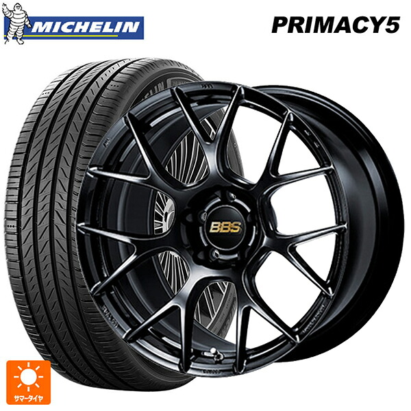 スバル フォレスター(SL系)用 225/55R18 102V XL ミシュラン プライマシー5 正規品 BBS RE-V7 BK 新品サマータイヤホイール 4本セット