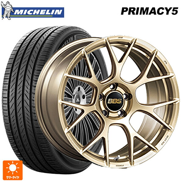 スバル フォレスター(SL系)用 225/55R18 102V XL ミシュラン プライマシー5 正規品 BBS RE-V7 GL 新品サマータイヤホイール 4本セット