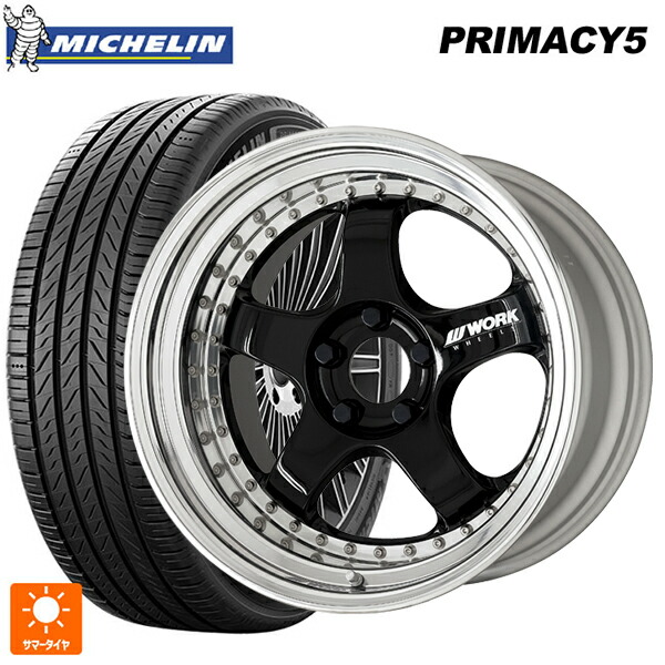 スバル フォレスター(SL系)用 235/50R19 103W XL ミシュラン プライマシー5 正規品 ワーク マイスター S1 3ピース BLK 新品サマータイヤホイール 4本セット