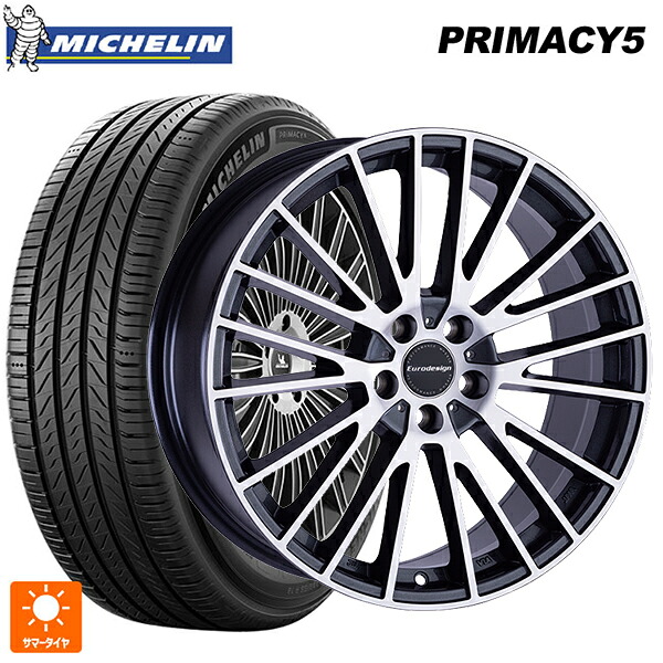 ボルボ S60/V60(ZB系)用 235/40R19 96W XL ミシュラン プライマシー5 正規品 阿部商会 ユーロデザイン カルヴァー ガンメタリック+ポリッシュ 新品サマータイヤホイール 4本セット|タイヤホイール専門店コニシタイヤ