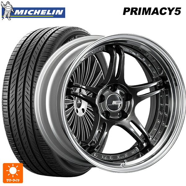 225/45R19 96W XL ミシュラン プライマシー5 正規品 タナベ SSR プロフェッサー SPX プリズムダークガンメタ 19-8J 国産車用 サマータイヤホイール4本セット
