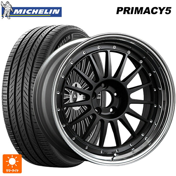 245/45R18 100W XL ミシュラン プライマシー5 正規品 タナベ SSR プロフェッサー TF1 フラットブラック 18-8.5J 国産車用 サマータイヤホイール4本セット